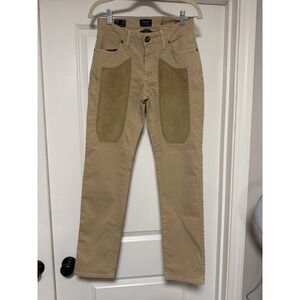 Jeckerson Men's Regular Fit Trousers W/leather inserts On Thigh Size 28